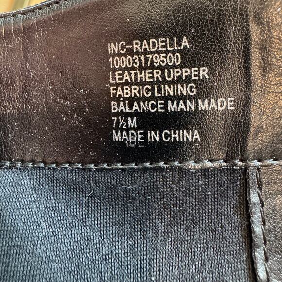 INC Radella Black Suede Knee High Zip Block Heel Boots Size 7.5 - Picture 11 of 12